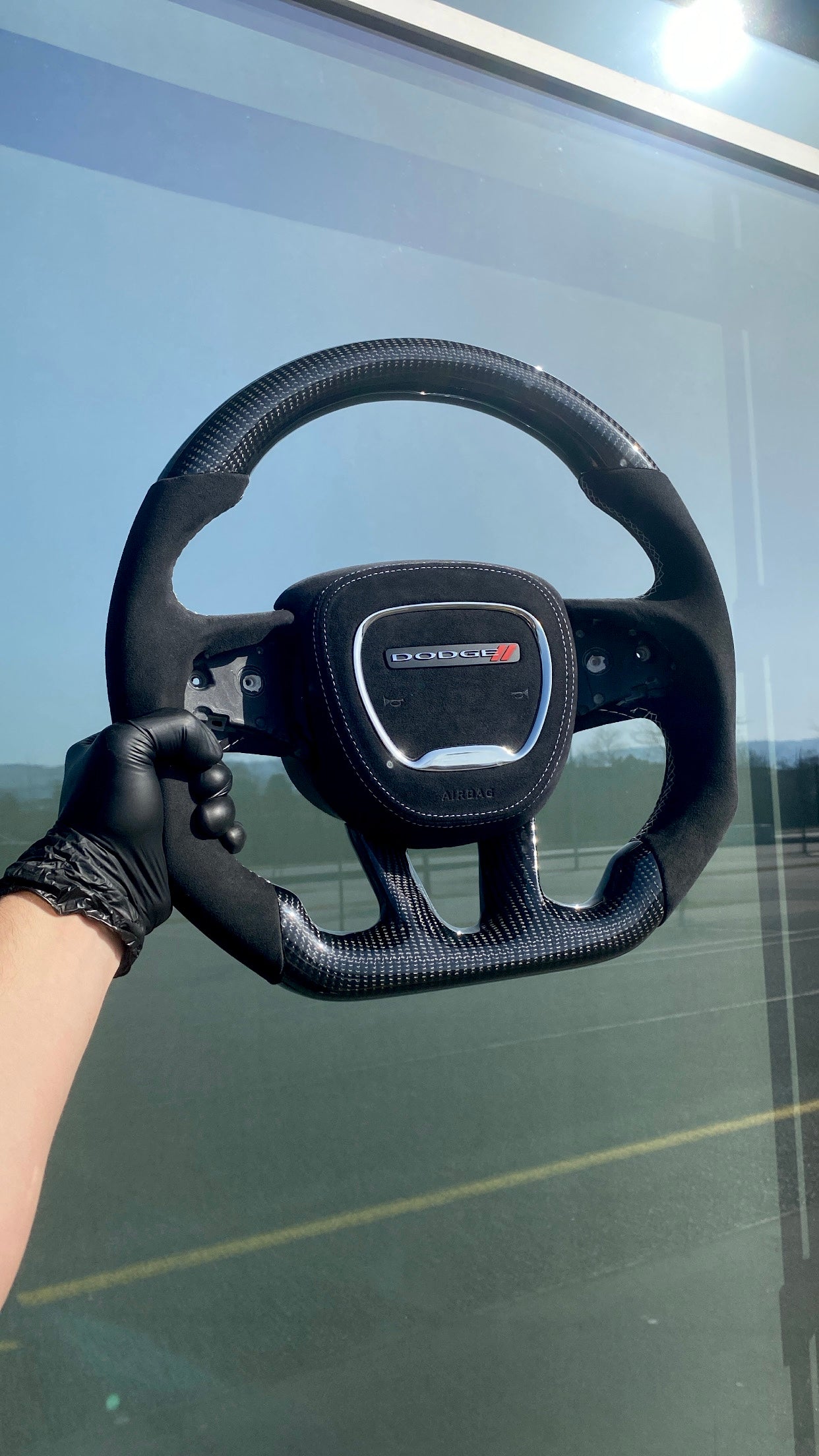 Dodge Carbon Sports Steering Wheel