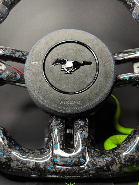 Ford Mustang Sports Steering Wheel Forged Carbon Color Splitter (LED)