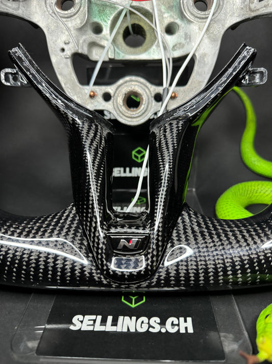 Hyundai Carbon Sport Steering Wheel (LED)