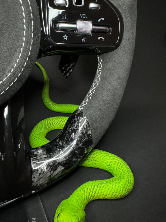 Mercedes AMG Sport Steering Wheel Forged Carbon Color Splitter