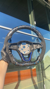 VW Golf 8 Sport Steering Wheel Forged Carbon Color Splitter