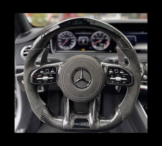 Mercedes AMG Carbon LED Sports Steering Wheel (Upgrade to Facelift)