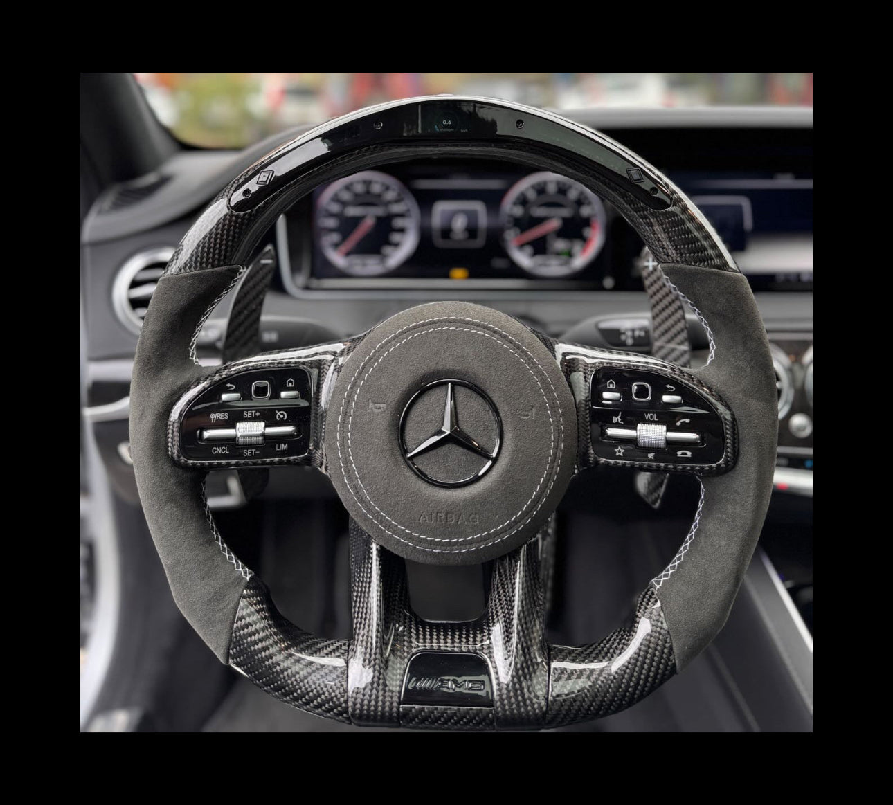 Mercedes AMG Sport Steering Wheel Carbon (LED)