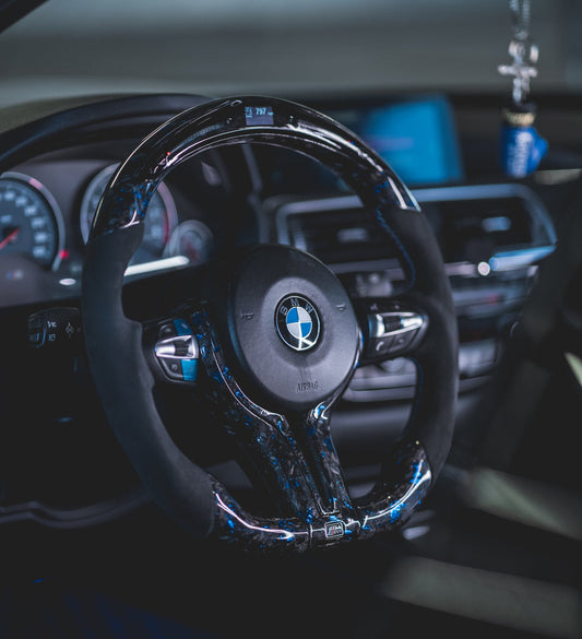 BMW Sport Steering Wheel Forged Carbon Color Flakes (LED) F-Series