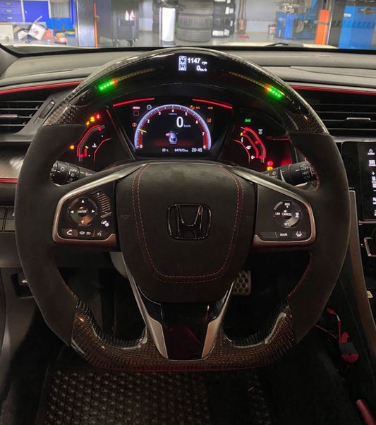 Honda Carbon Sports Steering Wheel (LED)