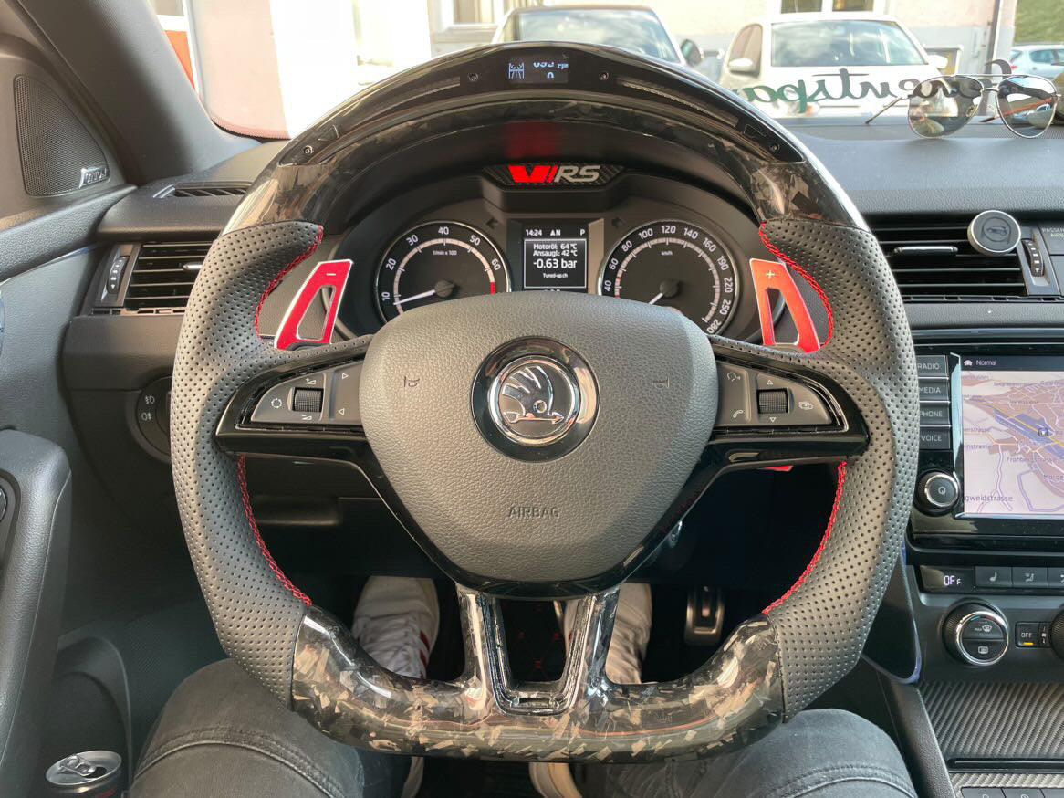 Skoda Sport Steering Wheel Forged Carbon (LED)