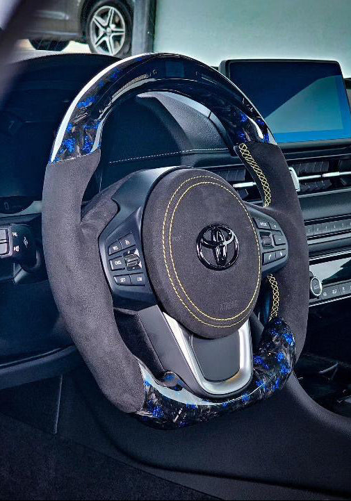 Toyota Supra Sports Steering Wheel Forged Carbon Color Splitter (LED)