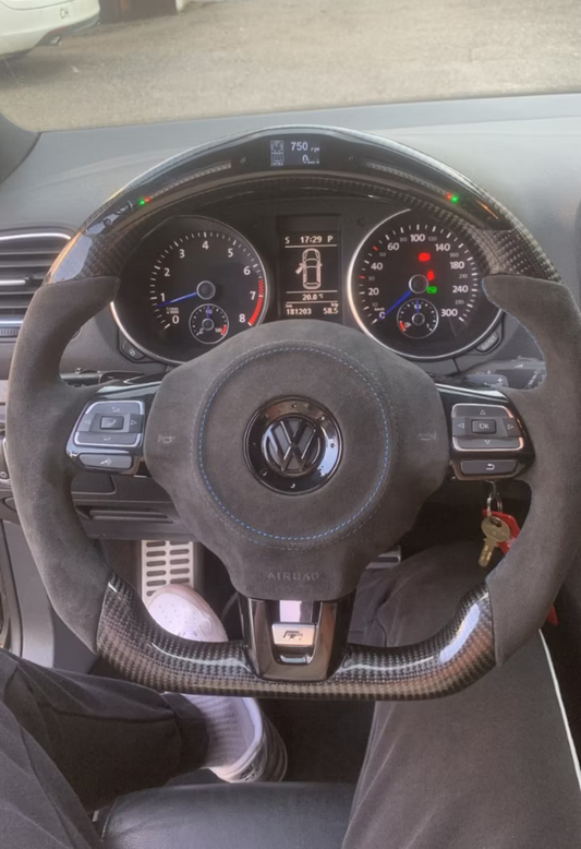 VW Golf 6 Carbon Sports Steering Wheel (LED)