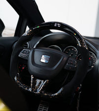 Seat Cupra Sports Steering Wheel Forged Carbon Color Splitter (LED)