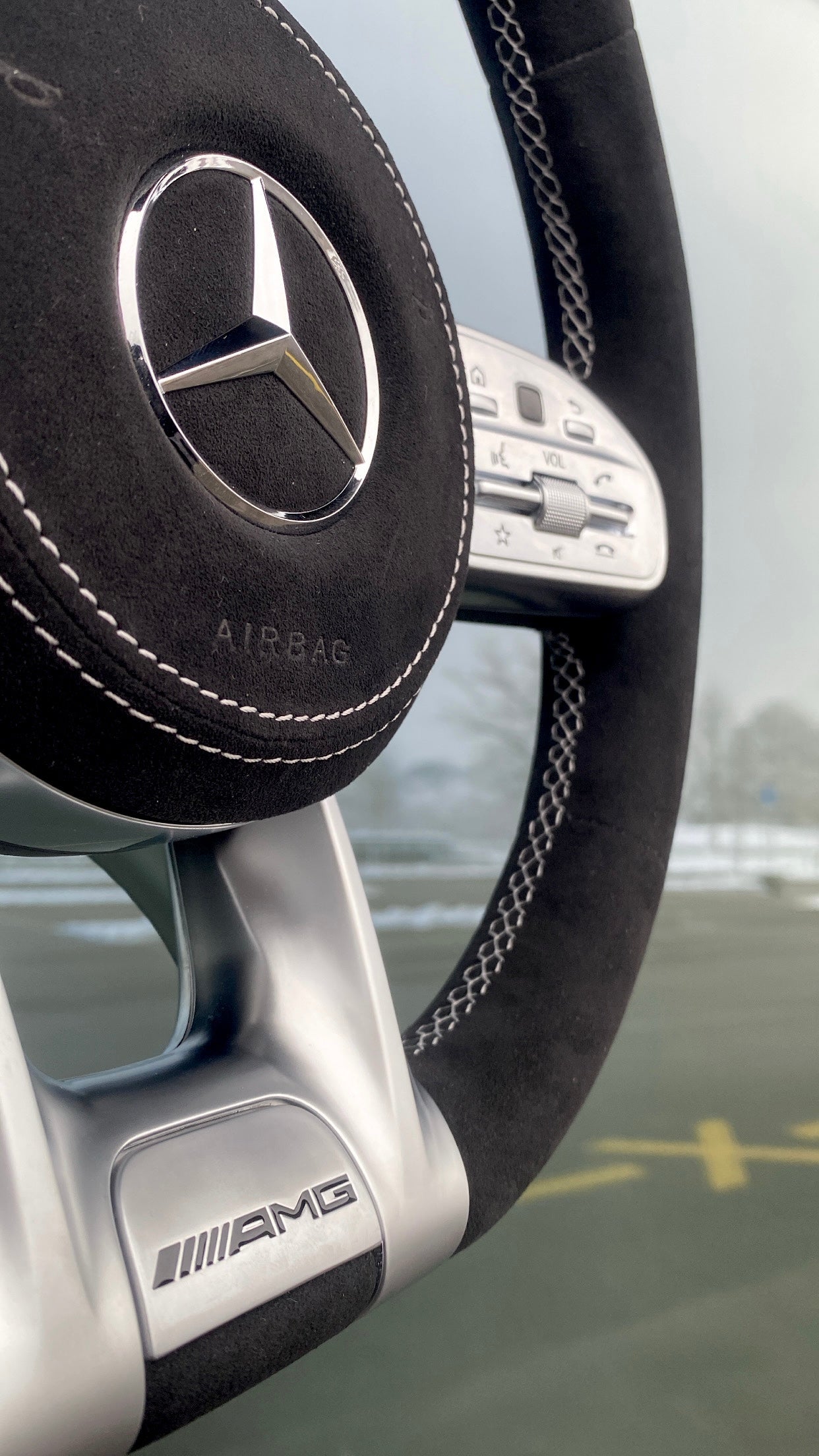 Mercedes AMG Sport Steering Wheel Alcantara (LED)