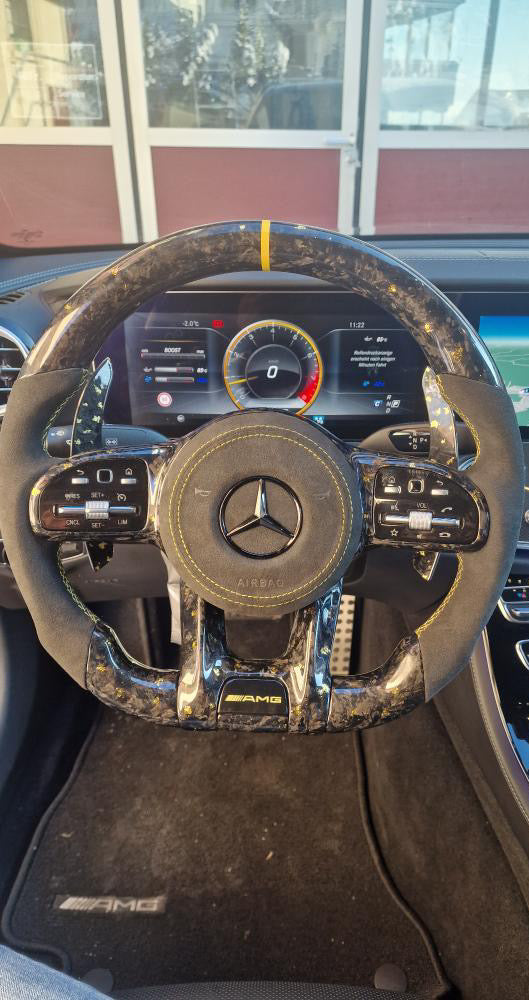Mercedes AMG Sport Steering Wheel Forged Carbon Color Splitter (Upgrade to Facelift)