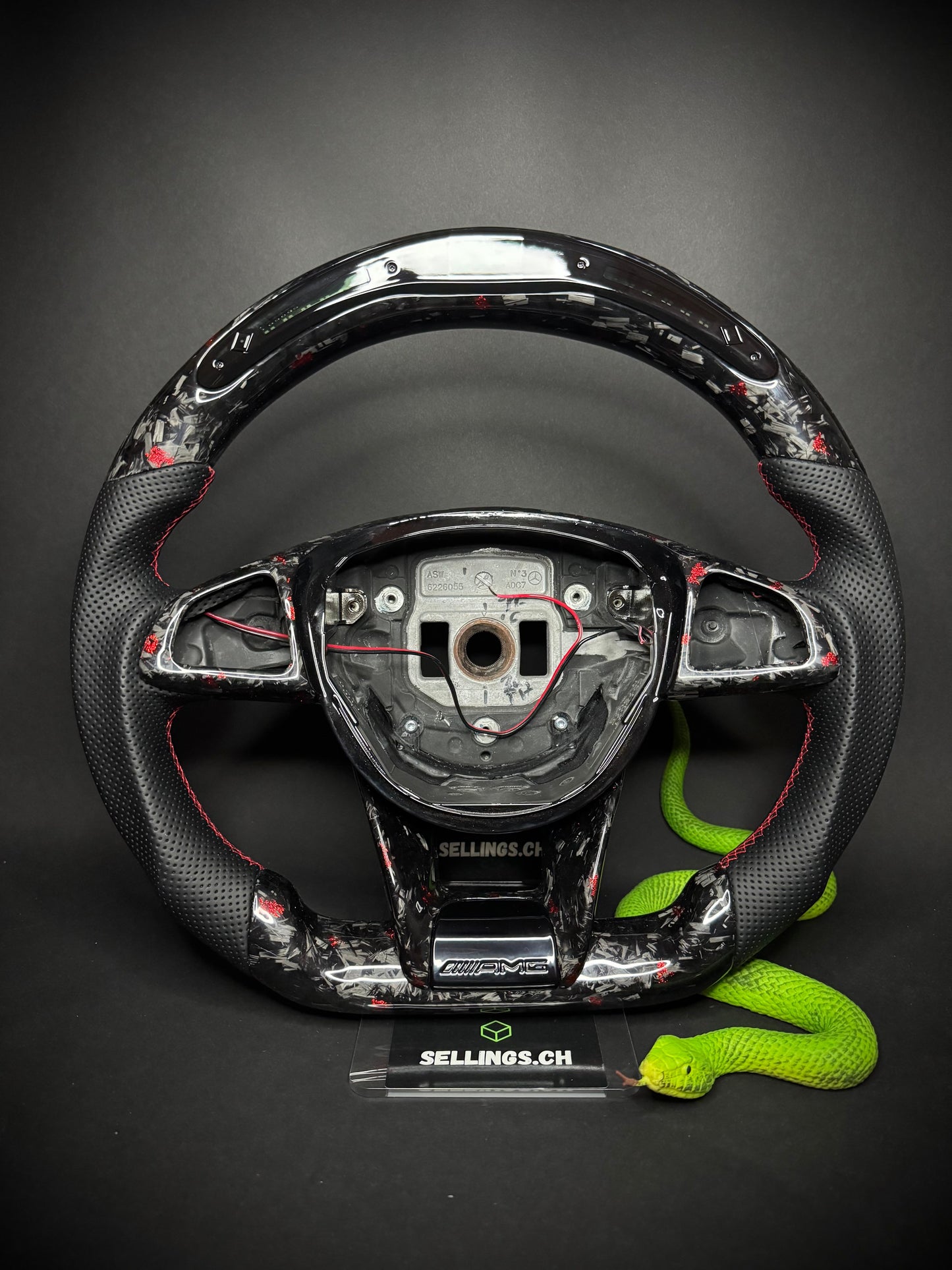 Mercedes AMG Sport Steering Wheel Forged Carbon Color Splitter (LED)