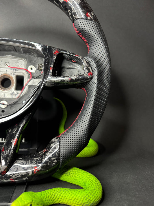 Mercedes AMG Sport Steering Wheel Forged Carbon Color Splitter (LED)
