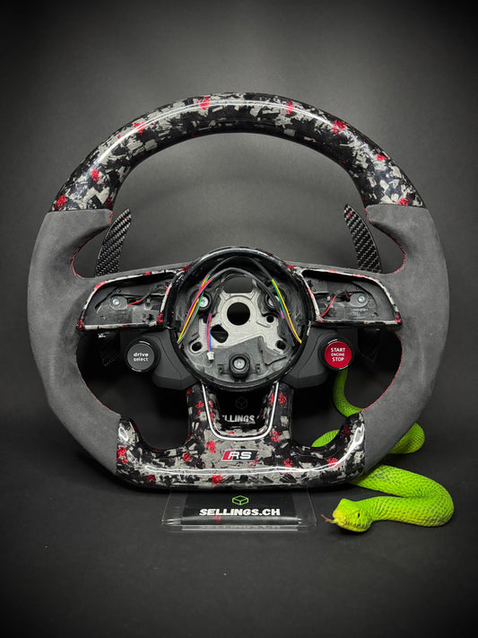 Audi Sport Steering Wheel Forged Carbon Color Splitter