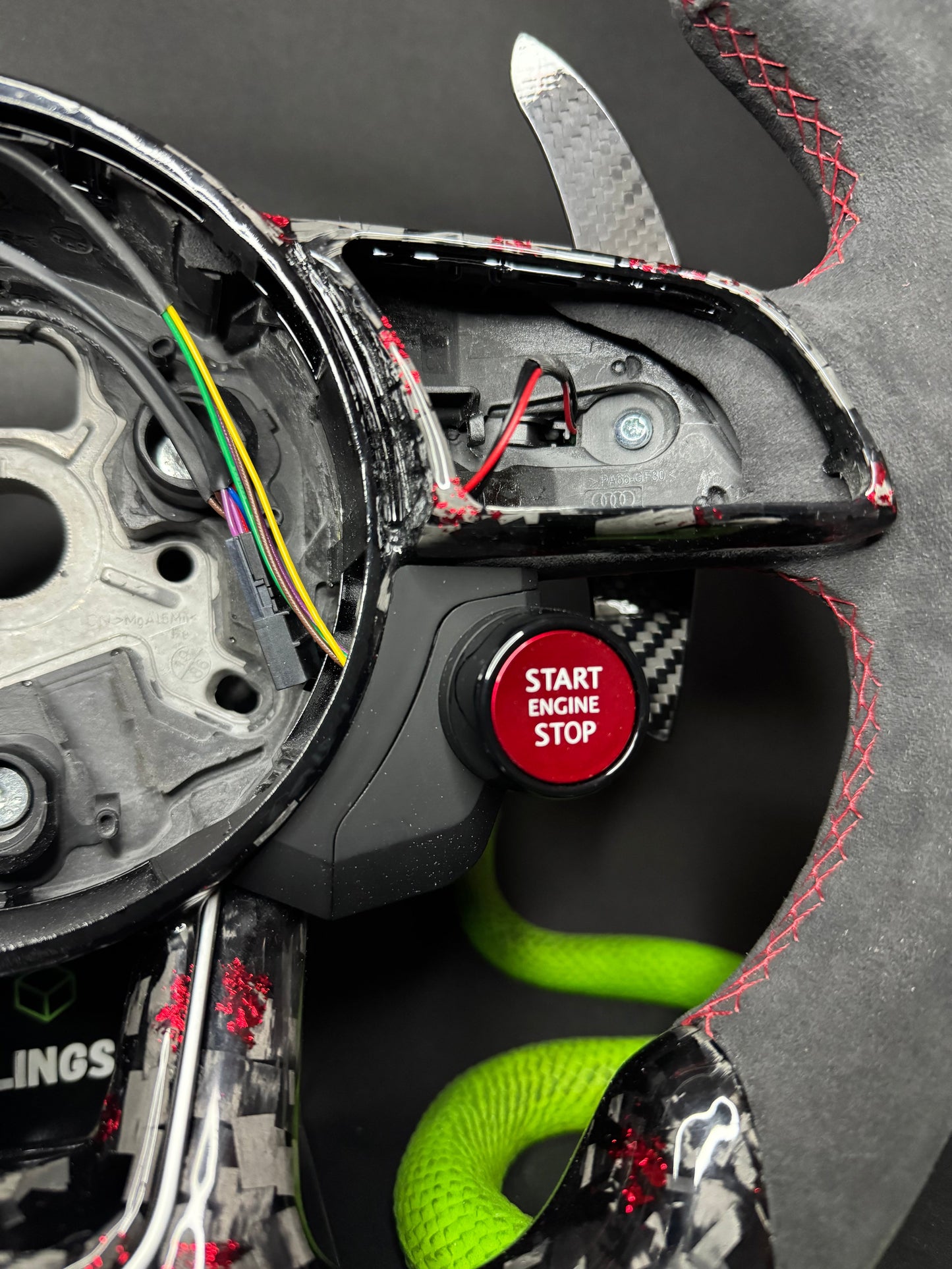 Audi Sport Steering Wheel Forged Carbon Color Splitter