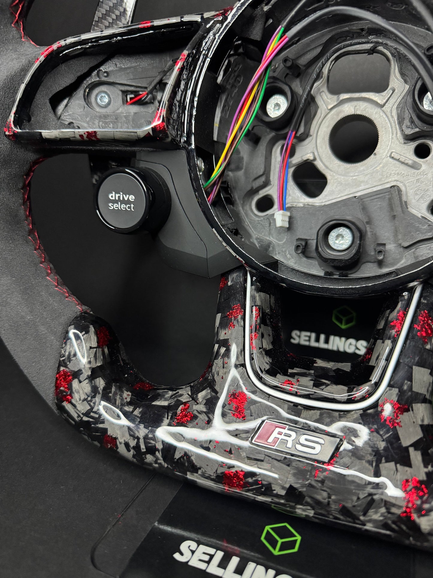 Audi Sport Steering Wheel Forged Carbon Color Splitter