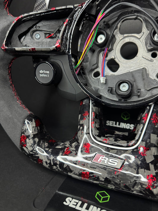 Audi Sport Steering Wheel Forged Carbon Color Splitter