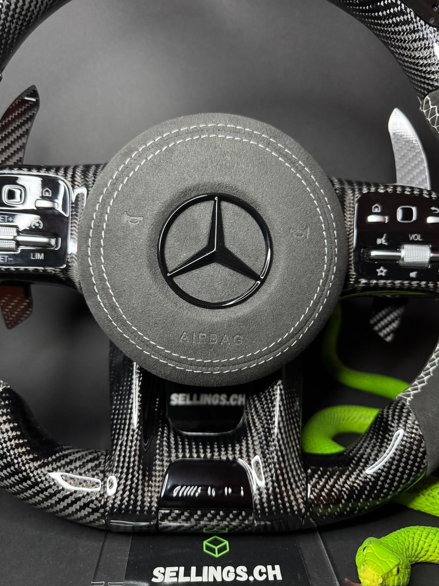 Mercedes AMG Carbon LED Sports Steering Wheel (Upgrade to Facelift)