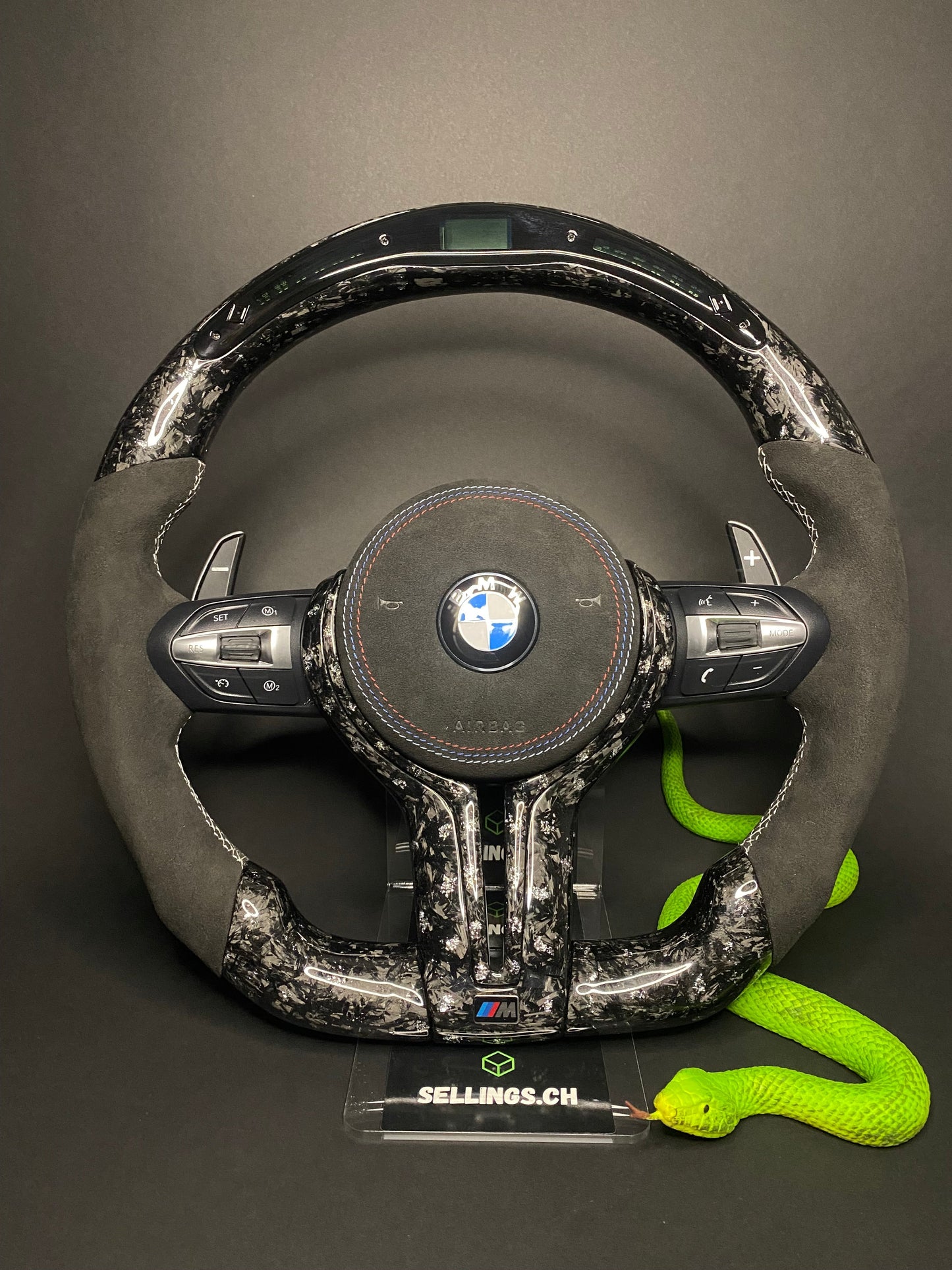 BMW Sport Steering Wheel Forged Carbon LED (Upgrade to Facelift)