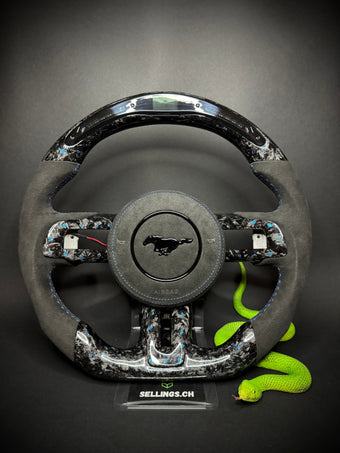 compare product Ford Mustang Sports Steering Wheel Forged Carbon Color Splitter (LED)