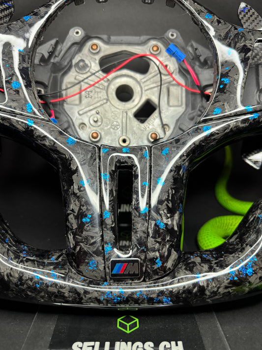 BMW Sport Steering Wheel Forged Carbon Color Flakes (LED) G-Series