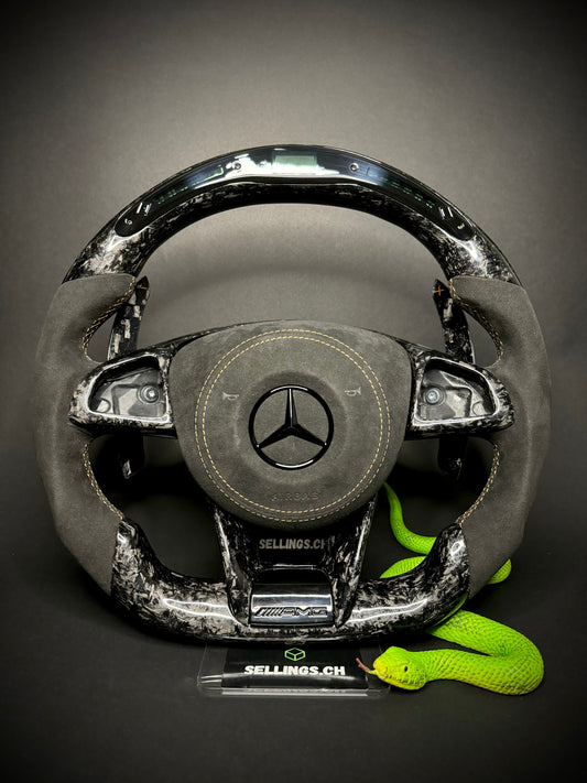 Mercedes AMG Sport Steering Wheel Forged Carbon (LED)