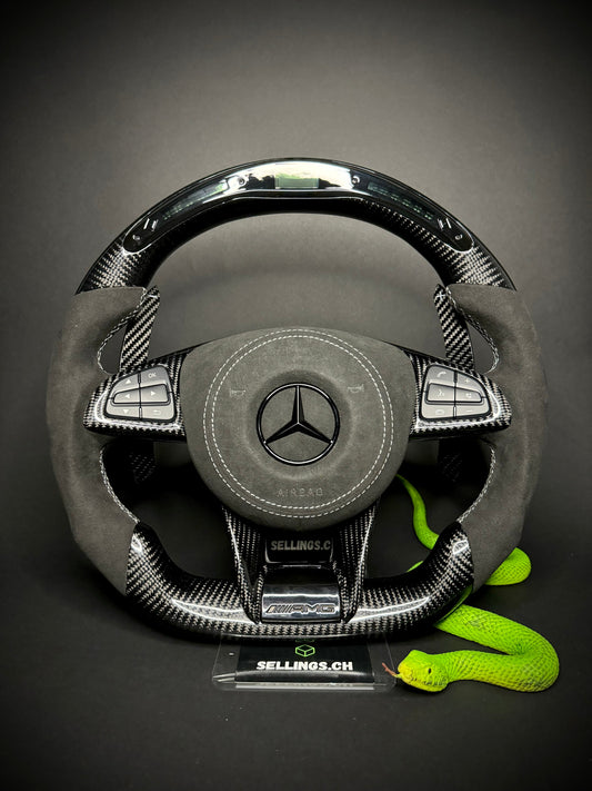 Mercedes AMG Sport Steering Wheel Carbon (LED)