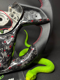 Nissan GTR Sports Steering Wheel Forged Carbon Color Splitter (LED)