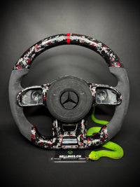 Mercedes AMG Sport Steering Wheel Forged Carbon Color Splitter (Upgrade to Facelift)