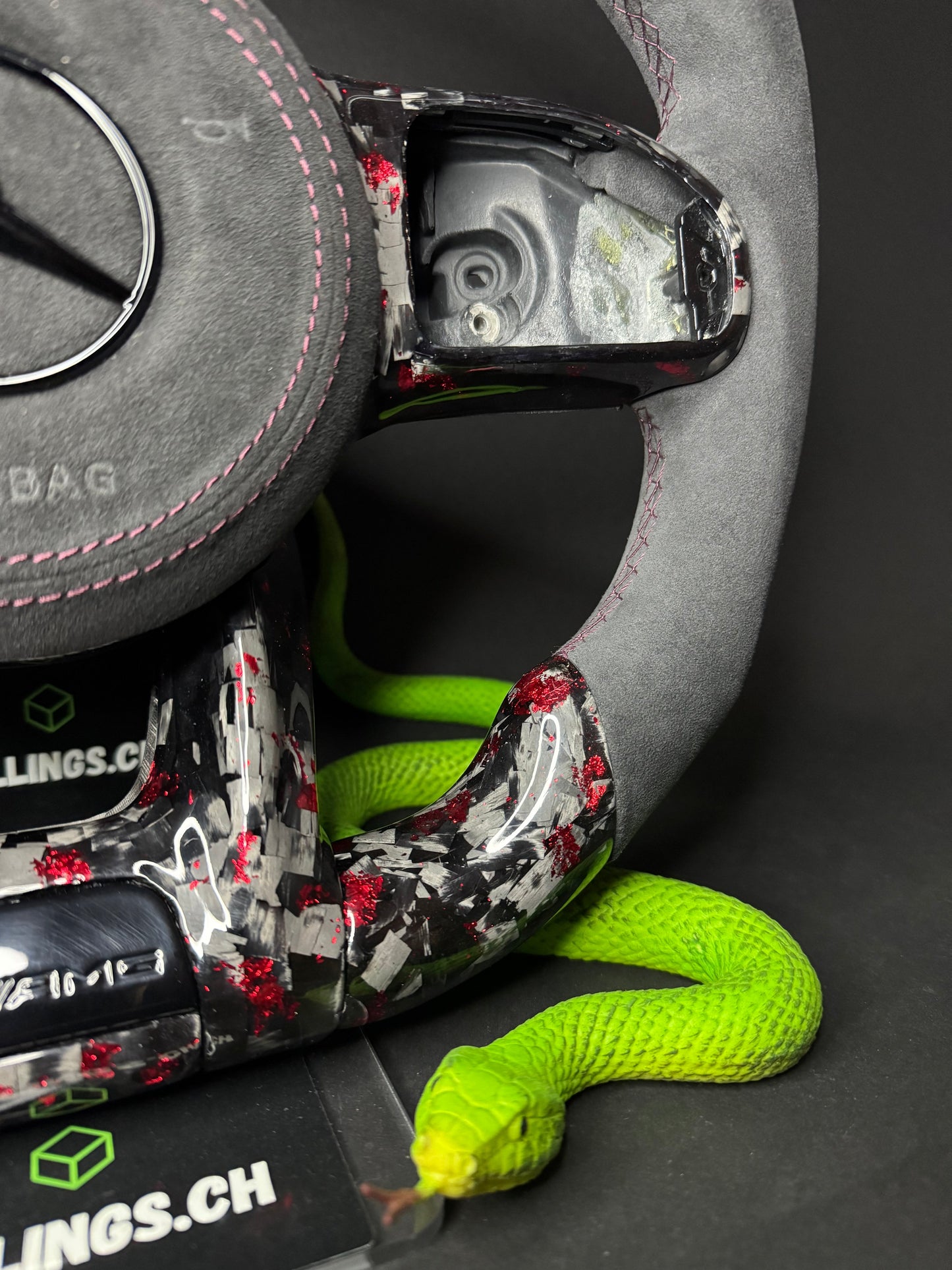 Mercedes AMG Sport Steering Wheel Forged Carbon Color Splitter (Upgrade to Facelift)