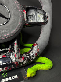 Mercedes AMG Sport Steering Wheel Forged Carbon Color Splitter (Upgrade to Facelift)