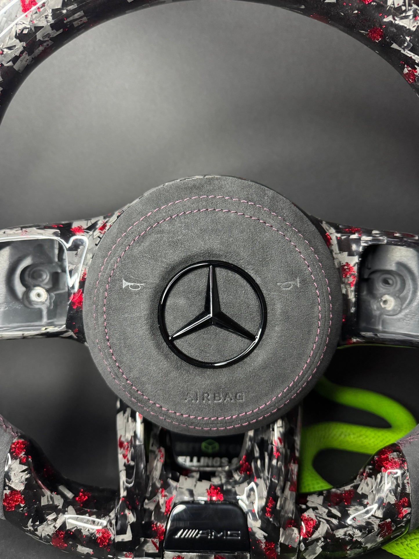 Mercedes AMG Sport Steering Wheel Forged Carbon Color Splitter (Upgrade to Facelift)