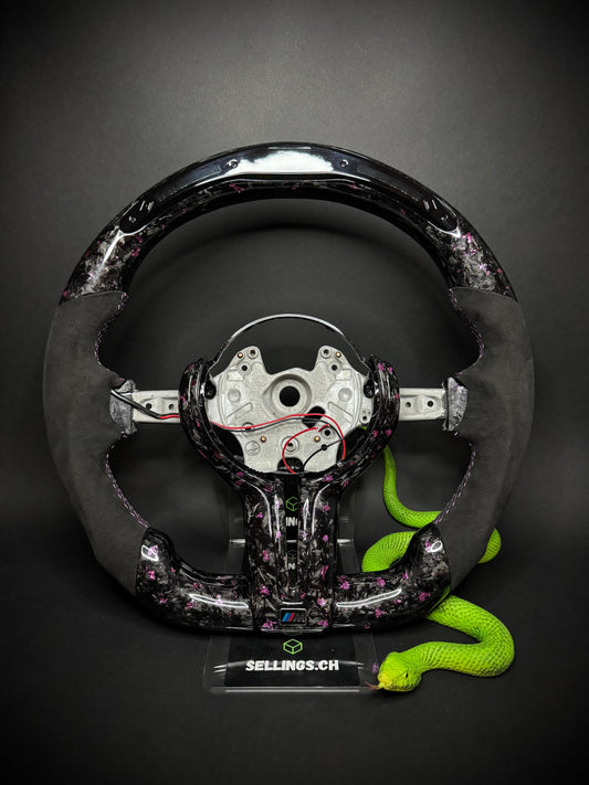 BMW Sport Steering Wheel Forged Carbon Color Flakes (LED) F-Series