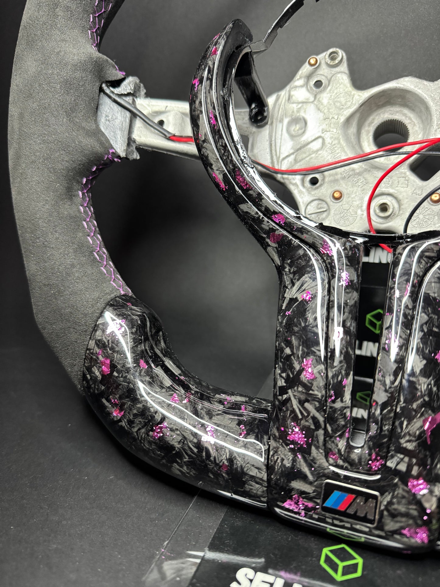 BMW Sport Steering Wheel Forged Carbon Color Flakes (LED) F-Series