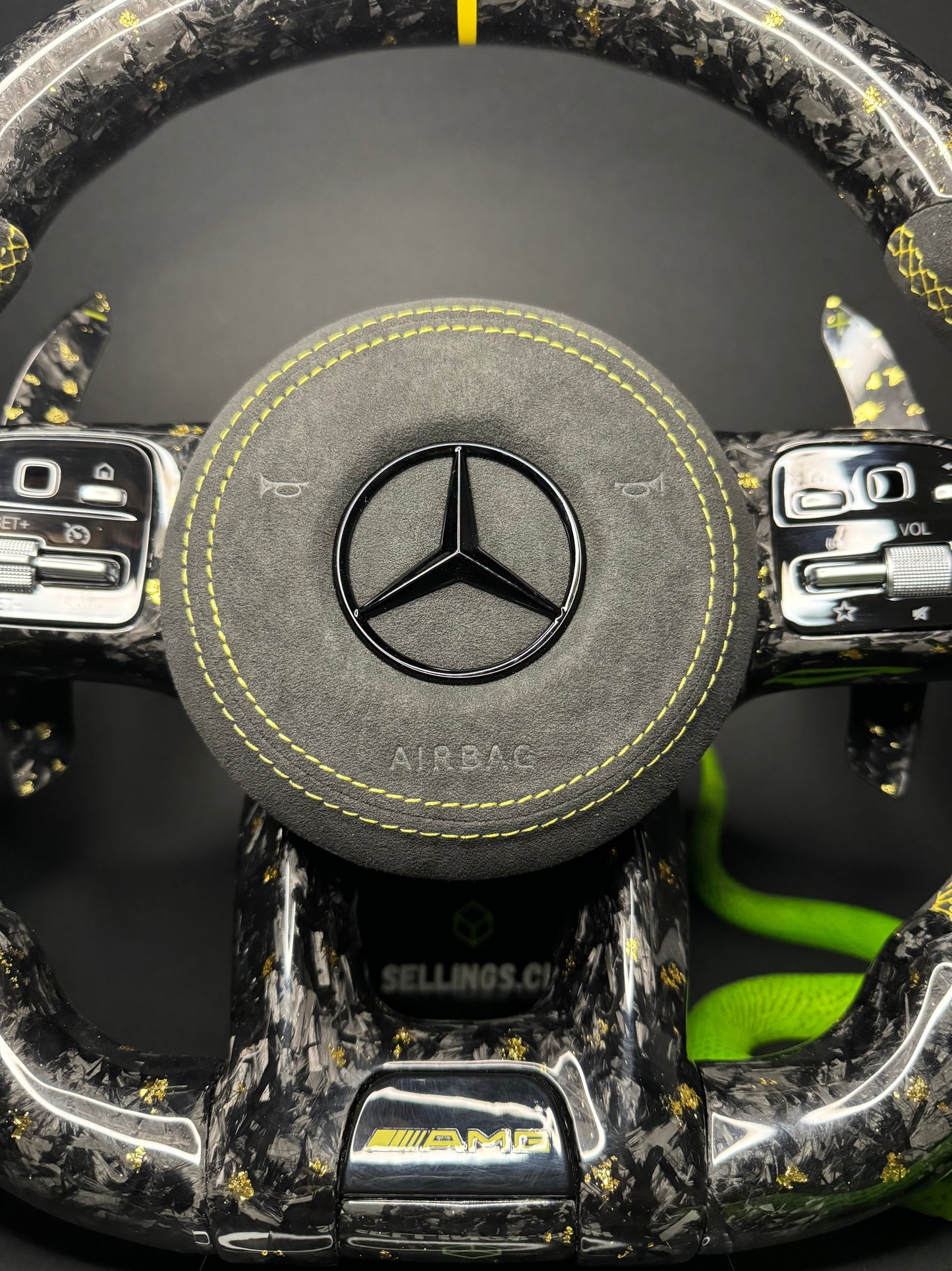 Mercedes AMG Sport Steering Wheel Forged Carbon Color Splitter