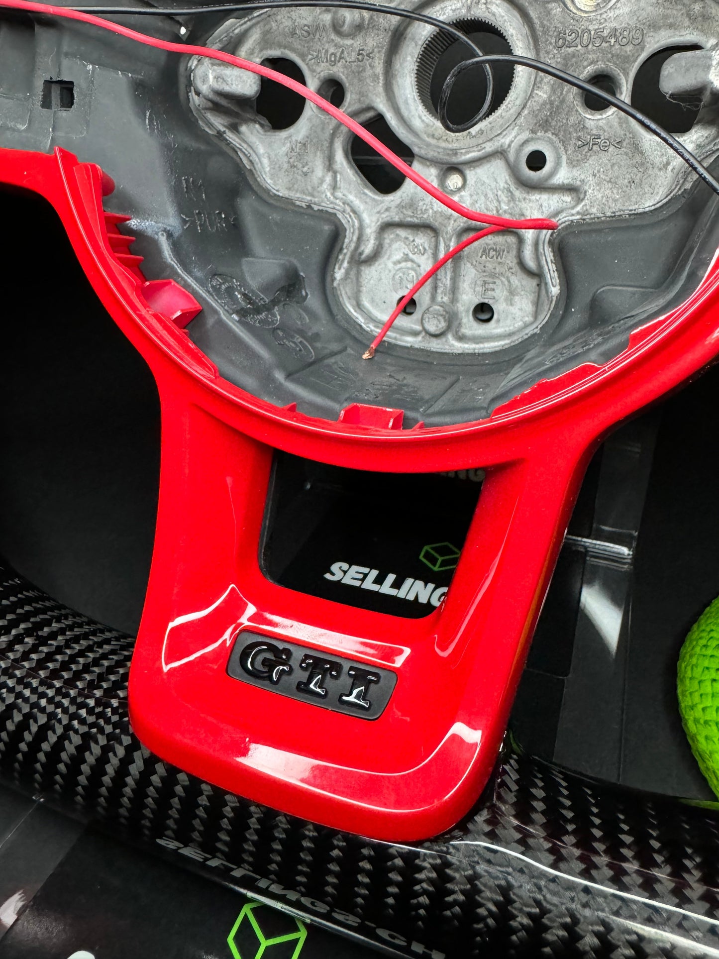 VW Golf 7/7.5 Sport Steering Wheel Carbon (LED) RED Edition
