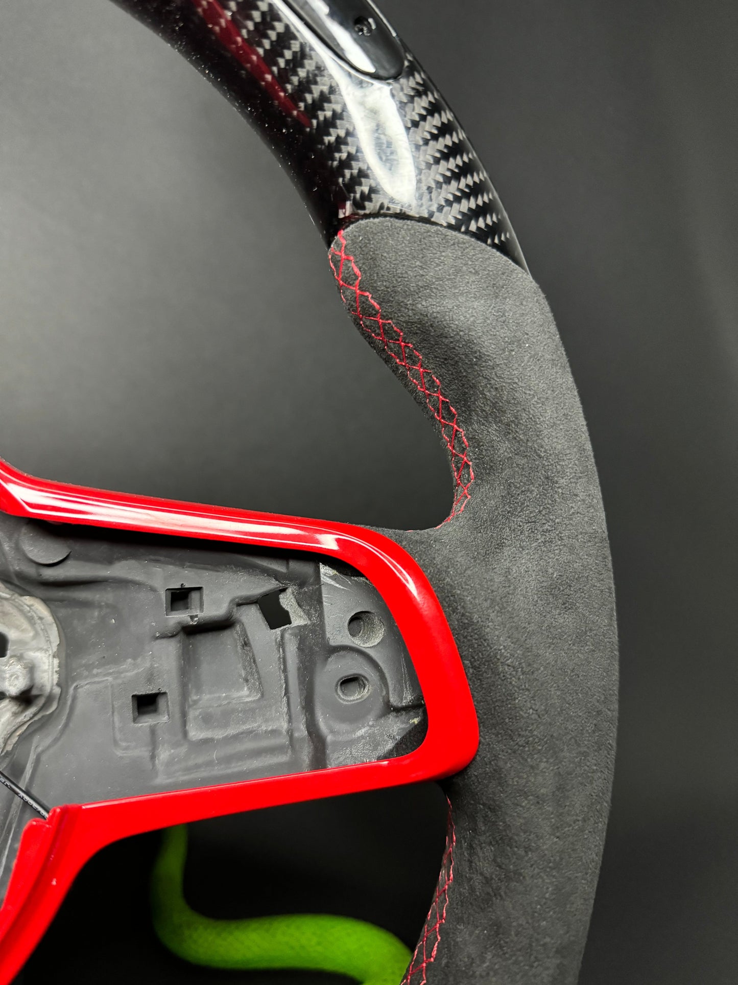 VW Golf 7/7.5 Sport Steering Wheel Carbon (LED) RED Edition