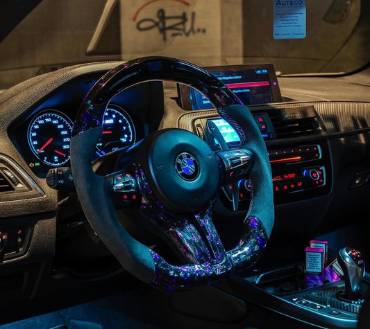 BMW Sport Steering Wheel Forged Carbon Color Flakes (LED) F-Series