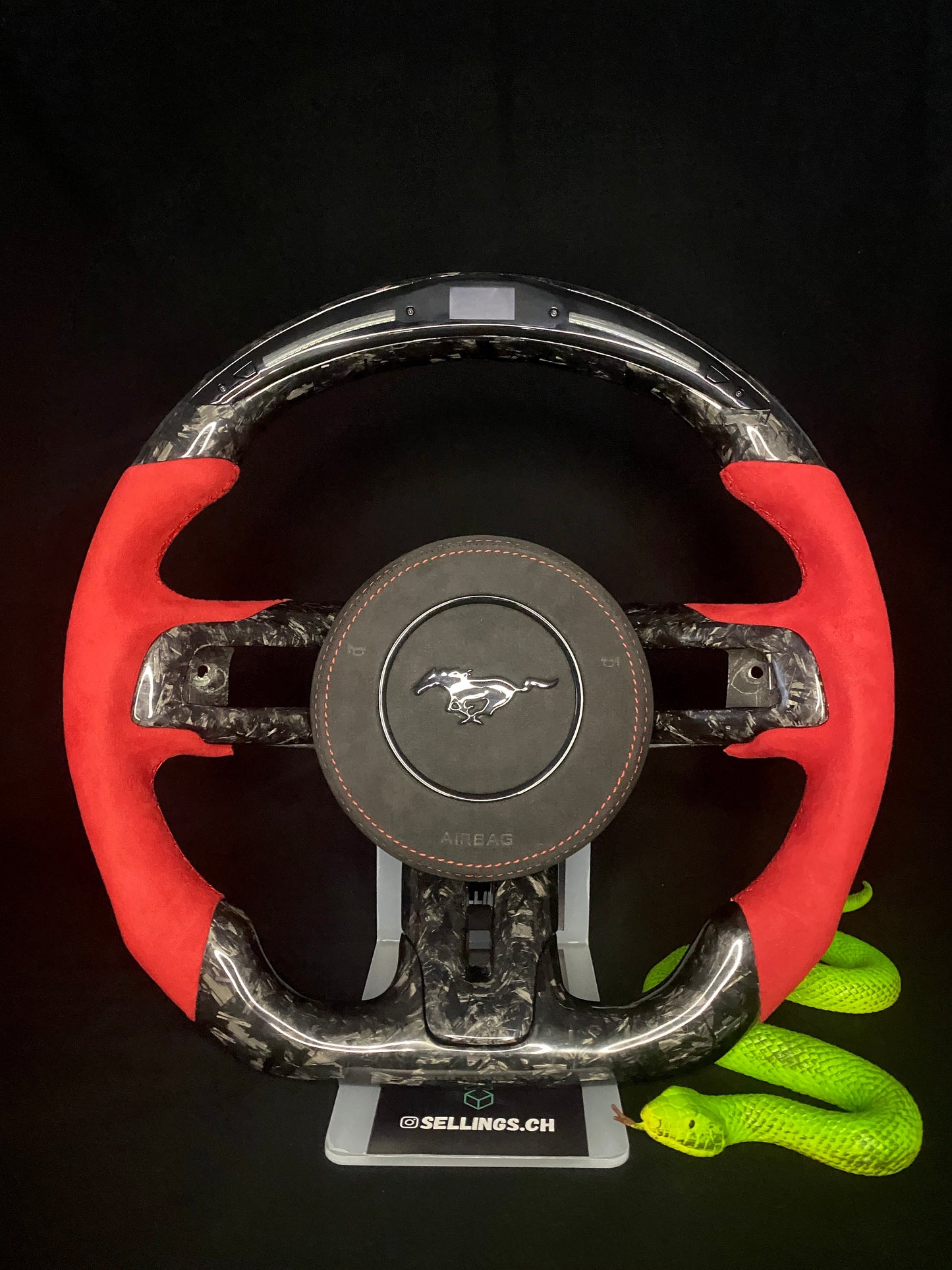 Ford Mustang Sports Steering Wheel Forged Carbon (LED)