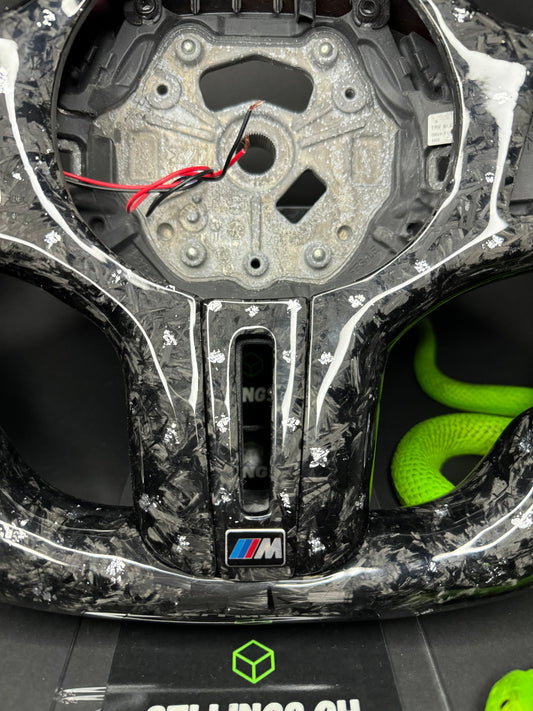 BMW Sport Steering Wheel Forged Carbon Color Flakes (LED) G-Series