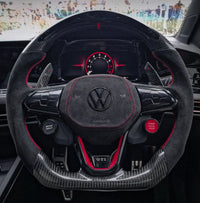 VW Golf 8 Carbon Sports Steering Wheel (LED)