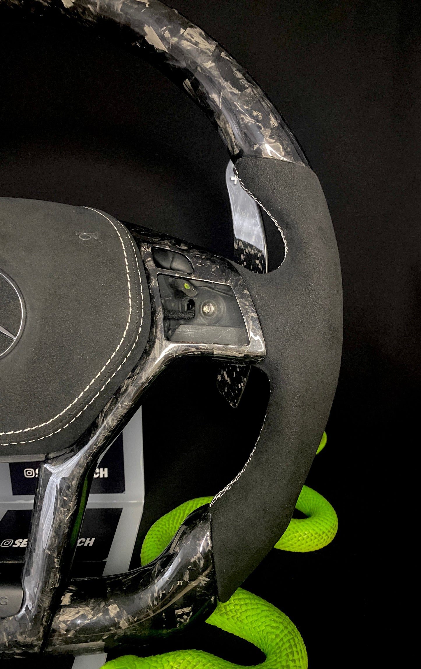 Mercedes AMG Sport Steering Wheel Forged Carbon (LED)