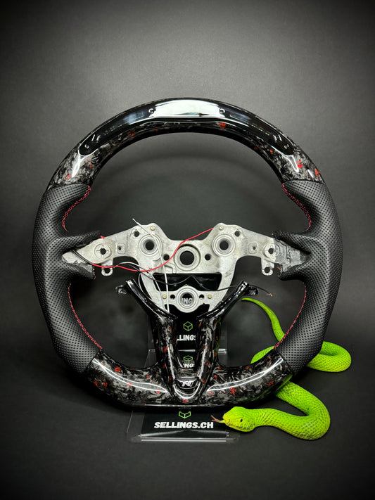 Hyundai Sport Steering Wheel Forged Carbon Color Splitter (LED)