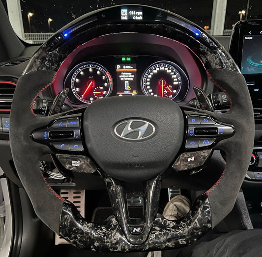 Hyundai Sports Steering Wheel Forged Carbon (LED)