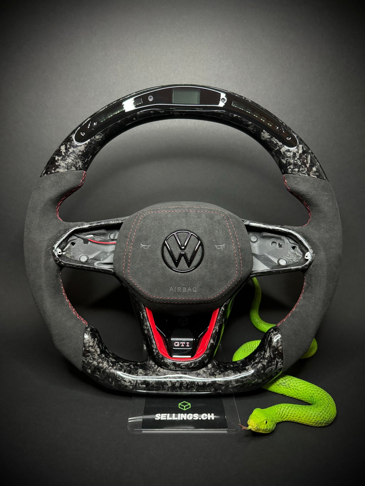 VW Golf 8 Sports Steering Wheel Forged Carbon (LED)