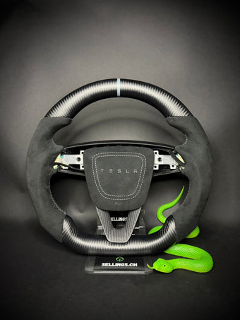 compare product Tesla Sports Steering Wheel Carbon Matte
