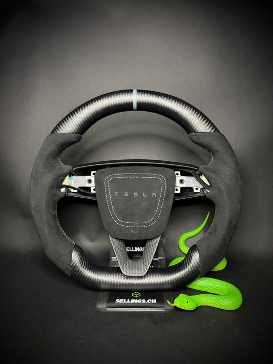 Tesla Sports Steering Wheel Carbon Matte