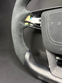 Tesla Sports Steering Wheel Carbon Matte