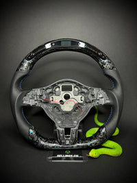 VW Golf 6 Sport Steering Wheel Forged Carbon Color Flakes (LED)