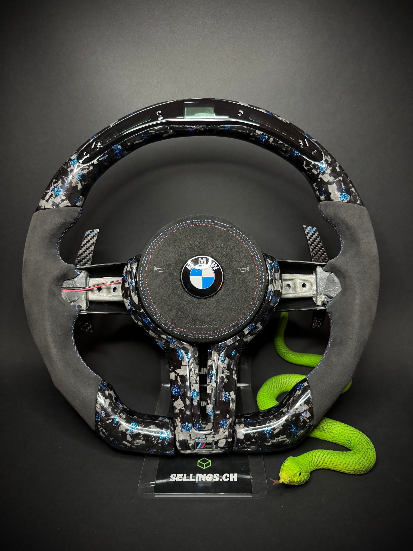 BMW Sport Steering Wheel Forged Carbon Color Flakes (LED) F-Series